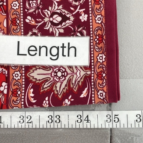 Max Studio Dress Women's XS X Small Red Paisley Sleeveless Sheath Midi NWT - Picture 16 of 16